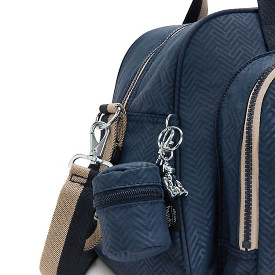 Kipling Camama Printed Diaper Bags Endless Blue Embossed | CA 1251XY